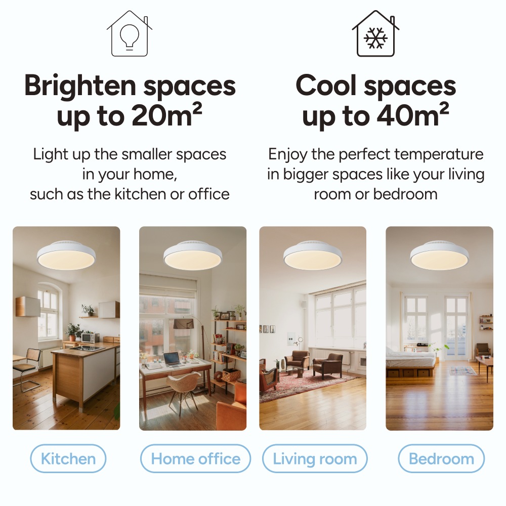 Ksix Mistral stropní světlo a větrák