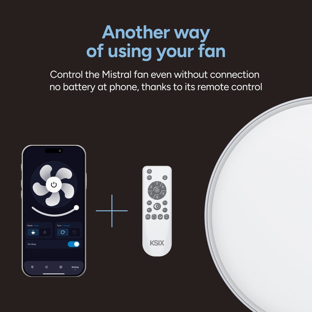 Ksix Mistral stropní světlo a větrák