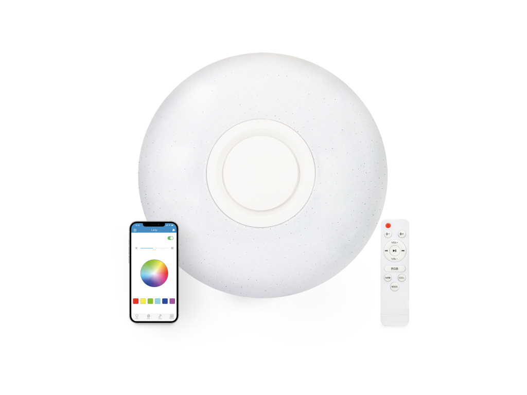 1637 6 ksix rainbow led stropni svitidlo reproduktor 40cm 30w
