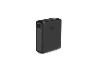 ksix nano 10000 mah powerbank pocket size power delivery 225 w usb c to usb c cable simultaneous charge black (1)