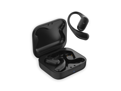 ksix cosmos wireless earphones open ear autonomy 618h touch control calling voice assistants black