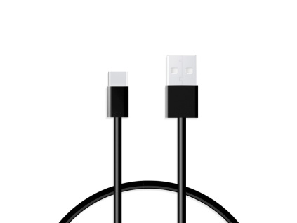 usb a to usb c contact 10 w charge and data cable 1 m black