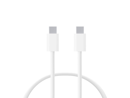 usb c to usb c contact 30 w charge and data cable power delivery fast charge 1 m white