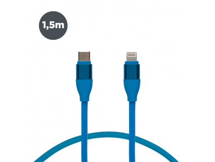 data cable usb type c to lightning contact blue