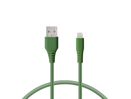 Ksix nabíjecí a datový kabel USB na lightning, MFi, 1m (Barva Zelená)