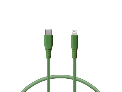 Ksix nabíjecí a datový kabel USB-C na lightning, MFi, 1m (Barva Zelená)