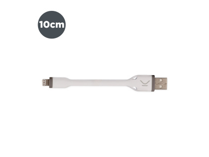 Ksix nabíjecí a datový kabel USB na Lightning, MFi, 10cm (Barva Černá)
