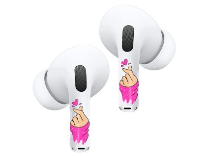 RockMax Art Skin pro AirPods Pro 2 / Pro / AirPods 4 - Srdce růžové