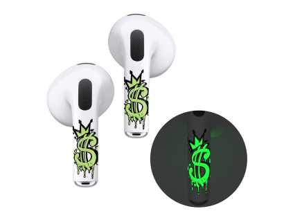 RockMax Art Skin pro AirPods 3 - Dolar svítící ve tmě