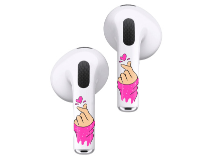RockMax Art Skin pro AirPods 3 - Srdce růžové