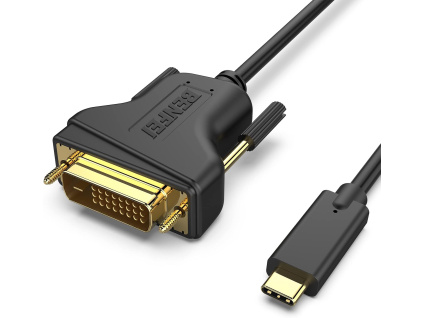BENFEI USB-C na DVI kabel s 1,8m kabelem (černý)