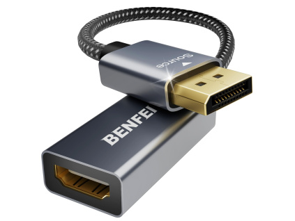 BENFEI 4K DisplayPort na HDMI adaptér samec/samice (šedý)