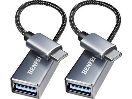 BENFEI USB-C na USB 3.0 adaptér, balení 2 kusů, šedý