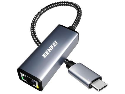BENFEI USB-C na Ethernet adaptér, USB Type-C (Thunderbolt 3/4) na RJ45 Gigabit Ethernet LA