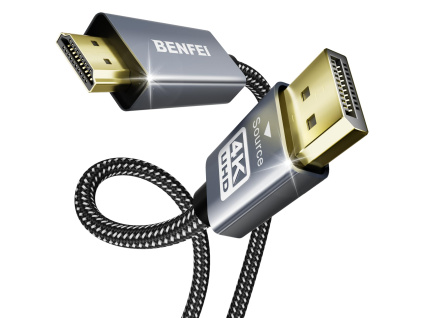 BENFEI DisplayPort na HDMI kabel 1,8 m (šedý)