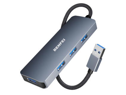 BENFEI USB 3.0 Hub 4-Port (šedý)