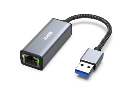 BENFEI USB 3.0 na Gigabit Ethernet adaptér (šedý)