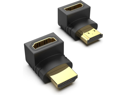 BENFEI HDMI adaptér s pravým úhlem, samec/samice, 2 balení