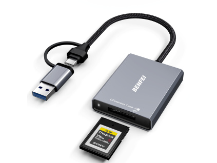 BENFEI CFexpress Type A čtečka paměťových karet s USB 3.2 (Gen 2) 10 Gbps, USB-C a USB-A 2