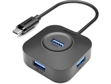 BENFEI USB-C HUB, 4-portový USB 3.0 HUB s přenosem dat 5Gbps, USB-C splitter pro MacBook,