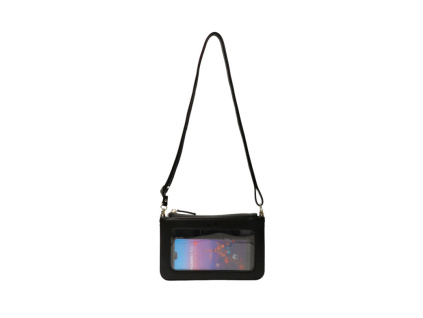 ksix universal bag with transparent window for smartphone black