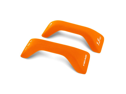 head push up dumbbells 15 kg with neoprene coating orange