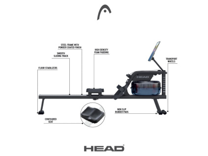 head rowing machine lcd display water resistance system 10 l tank compatible kinomap zwift 32 levels black (1)