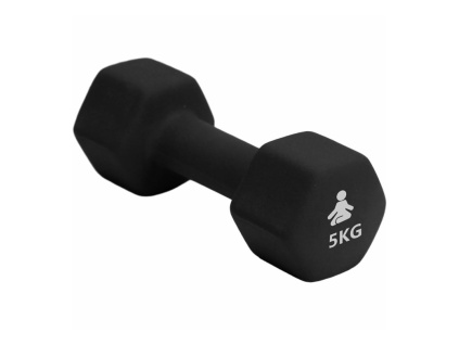 fitpaddy 5kg neoprene coated dumbbell with anti roll design