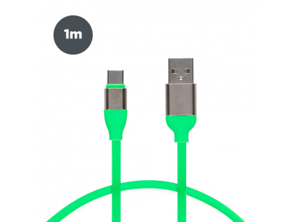 usb a to usb c contact 20 w charge and data cable fast charge 1 m green