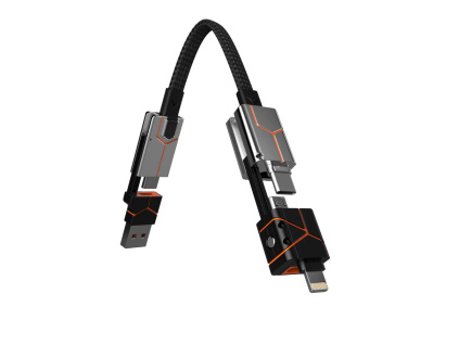 zeus x go 6 in 1 universal cable hazard orange keychain mobile phone accessories fut