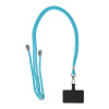 ksix universal lanyard strap with card for smartphone blue