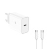 ksix 30 w wall charger pps power delivery ultra fast charge usb c 60 w usb c to usb c cable 1 m white