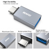 BENFEI adaptér USB-C na USB-A 3.0, balení 5 kusů, šedý