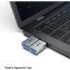 BENFEI adaptér USB-C na USB-A 3.0, balení 3 kusy, stříbrný