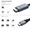 BENFEI USB-C na DisplayPort s 90cm kabelem (šedý)