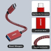 BENFEI USB-C na USB 3.0 adaptér, balení 2 kusů, červený