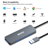 BENFEI USB 3.0 Hub 4-Port s 1 metrovým kabelem (šedý)