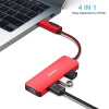 BENFEI USB 3.0 Hub 4-Port (červený)