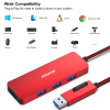BENFEI USB 3.0 Hub 4-Port (červený)