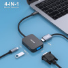 BENFEI USB-C HUB 4v1: HDMI, VGA, USB 3.0 a Power Delivery (černý)