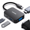 BENFEI USB-C HUB 4v1: HDMI, VGA, USB 3.0 a Power Delivery (černý)