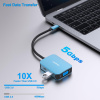 BENFEI USB-C HUB 4v1: HDMI, VGA, USB 3.0 a Power Delivery (modrý)