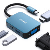 BENFEI USB-C HUB 4v1: HDMI, VGA, USB 3.0 a Power Delivery (modrý)