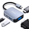 BENFEI USB-C HUB 4v1: HDMI, VGA, USB 3.0 a Power Delivery (šedý)