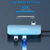 BENFEI USB-C HUB 8v1: HDMI, VGA, USB 3.0, Power Delivery a AUX (modrý)