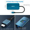 BENFEI USB-C HUB 8v1: HDMI, VGA, USB 3.0, Power Delivery a AUX (modrý)