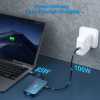 BENFEI USB-C HUB 8v1: HDMI, VGA, USB 3.0, Power Delivery a AUX (modrý)