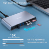 BENFEI USB-C HUB 12v1: HDMI, USB 3.0, SD/TF čtečka, Ethernet a audio (šedá)