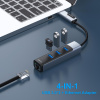 BENFEI USB-C/USB 3.0 Adaptér 2v1: Gigabit Ethernet a USB port (šedý)