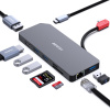 BENFEI USB-C HUB 9v1: HDMI, DisplayPort, USB-A, USB-C, SD/TF čtečka a Ethernet (černý)